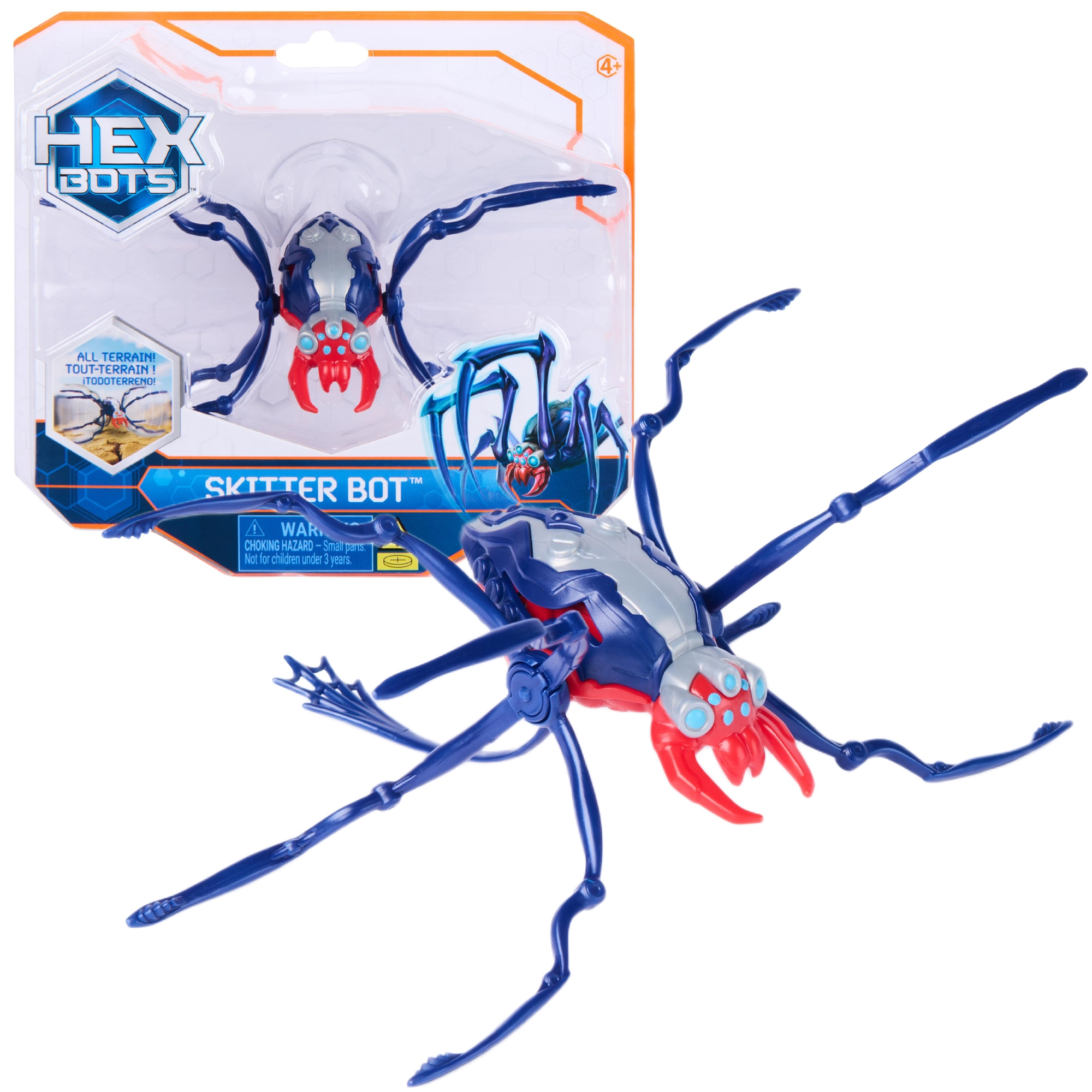 Spin Master Hex Bots skitter bot robotický modrý pavouk - 1 kus