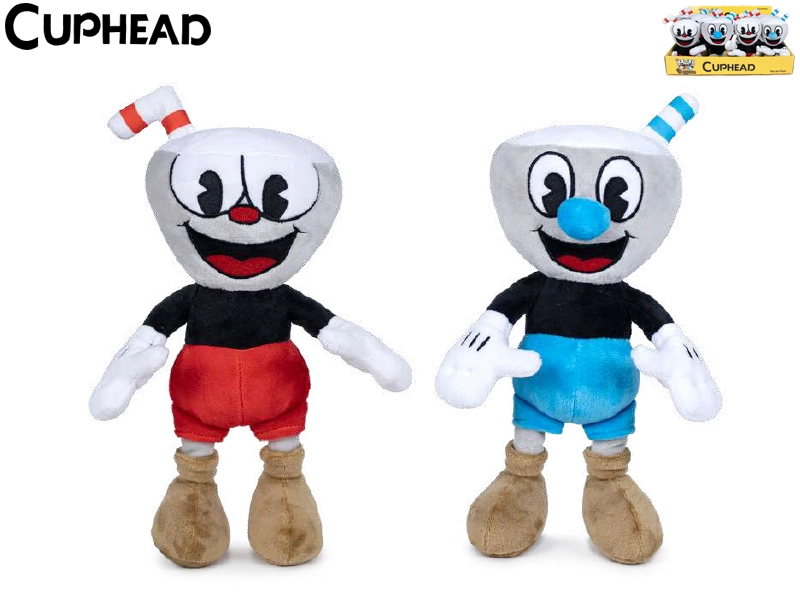 Plyšové postavičky CUPHEAD a MUGMAN 25 cm
