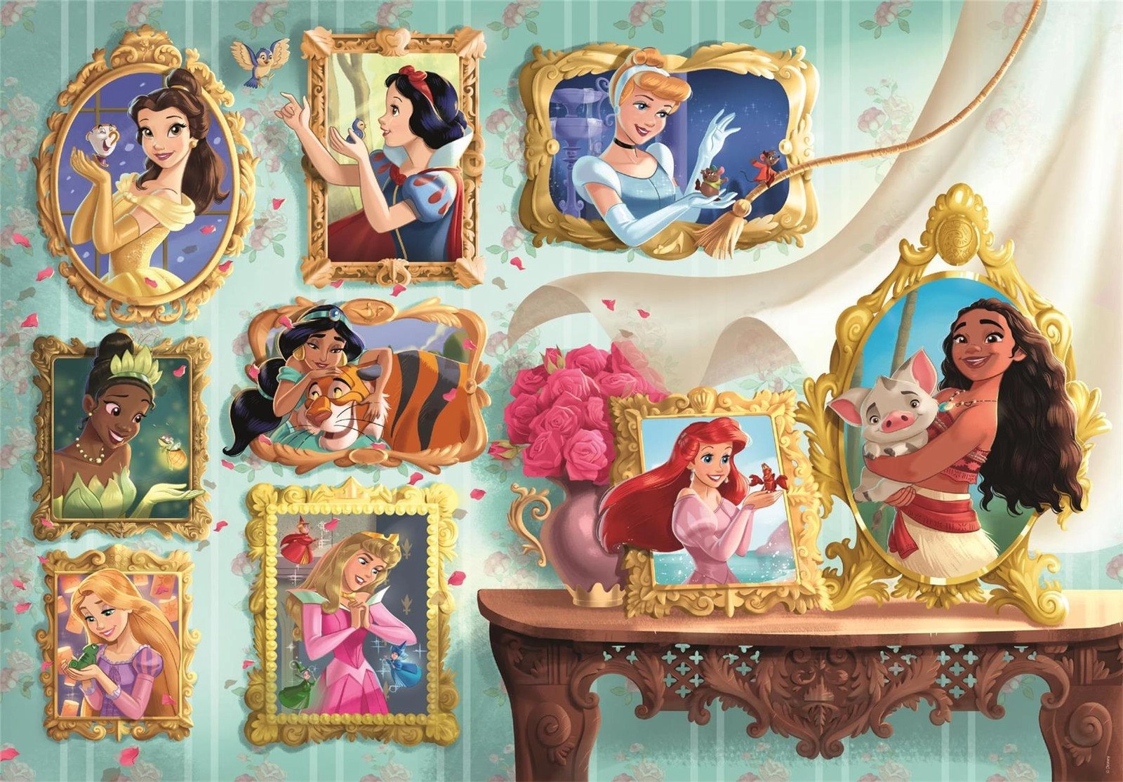 Clementoni puzzle Disney princezny obrazová galerie 1000 dílků