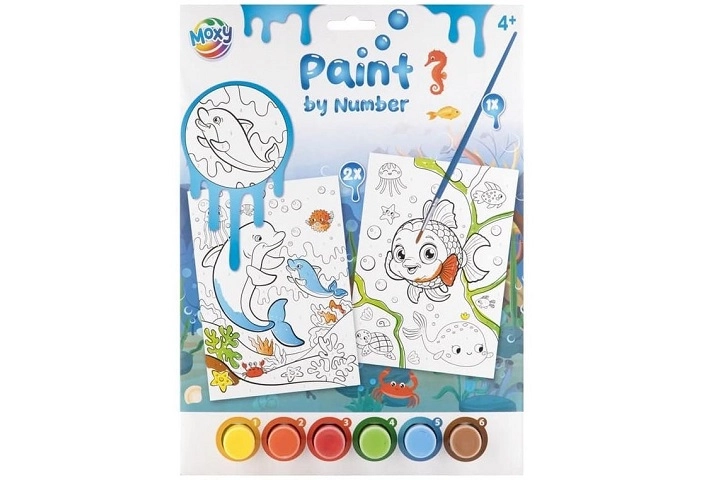 Malování podle čísel A4 – Rybky