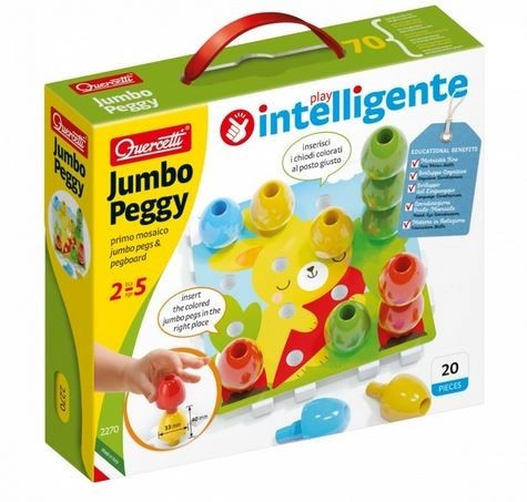 Quercetti Jumbo Peggy jumbo pegs & pegboard