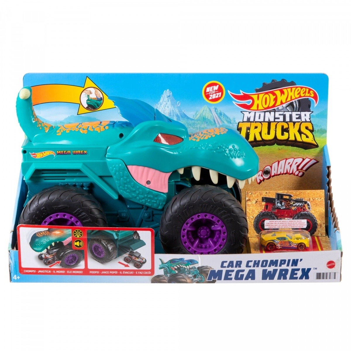 HW MONSTER TRUCKS NEBEZPEČNÝ W-REX
