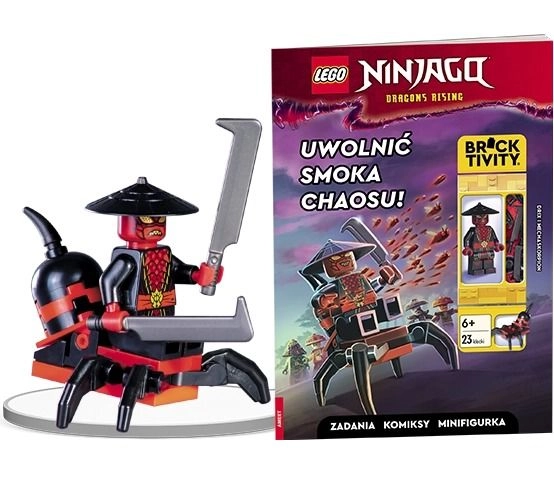 Lego Ninjago: osvoboďte draka chaosu! interaktivní kniha s minifigurkou drixe a mechaskorpionem
