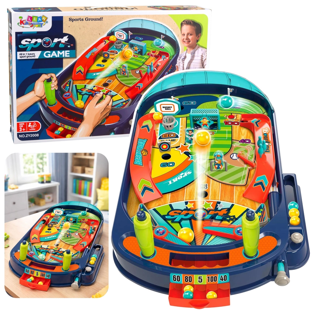 Stolní flipper pro děti s 12 kuličkami