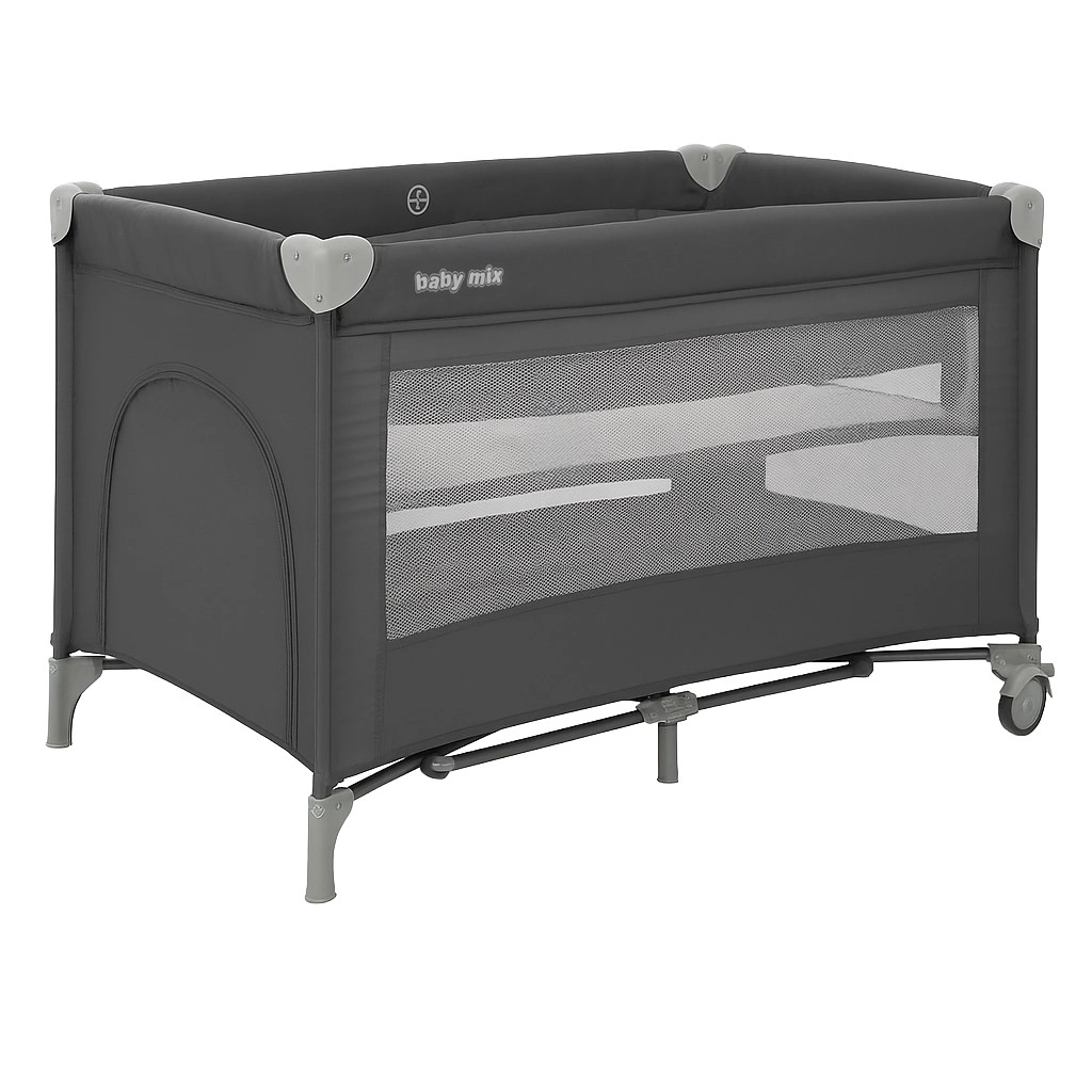 Cestovní postýlka se závěsným lůžkem BABY MIX, šedá
