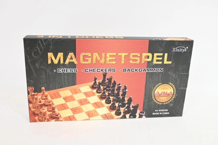 Magnetické dřevěné šachy a dáma 2v1 – cestovní sada