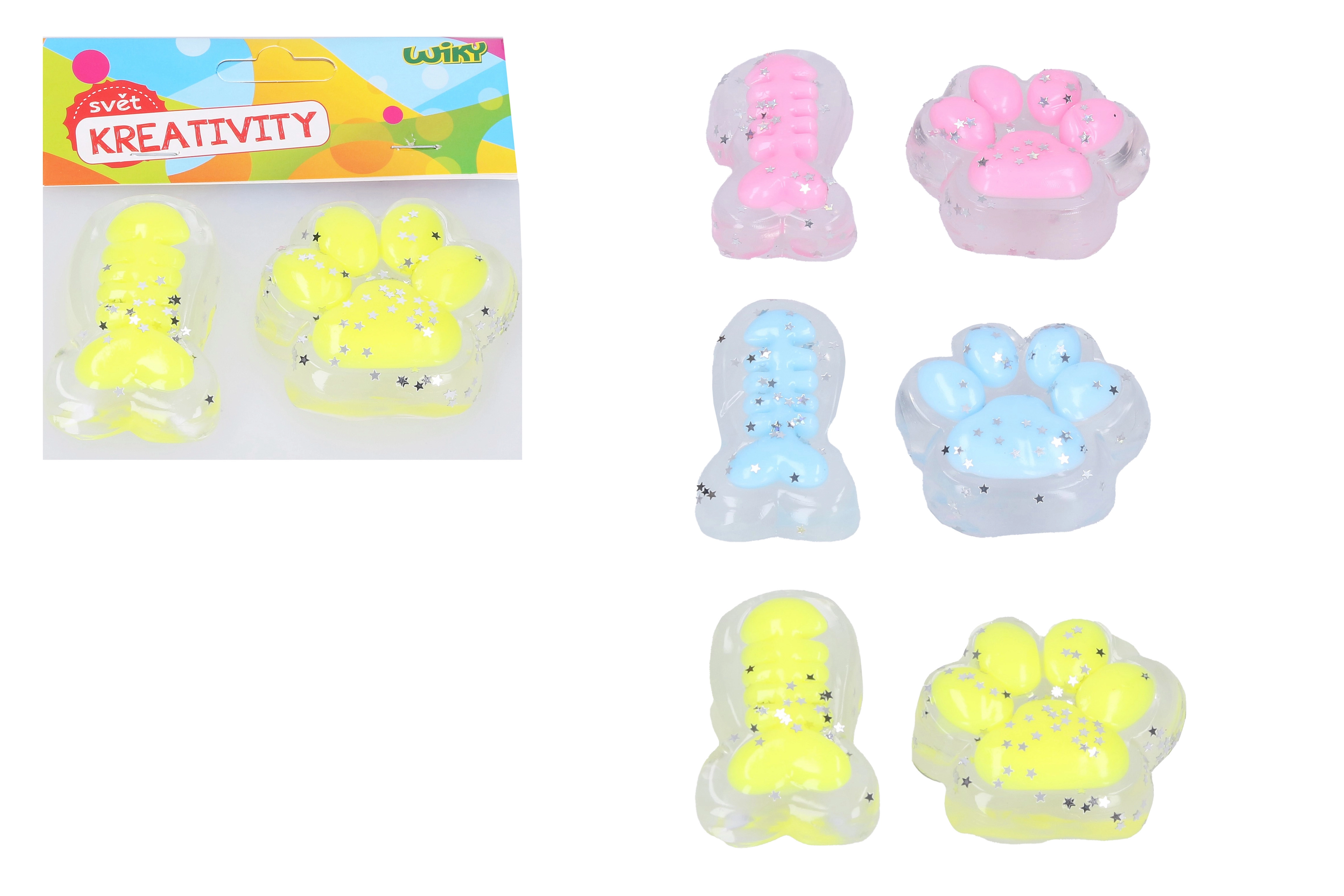 Silikonová dekorace packa a ryba 6 × 6 × 3 cm