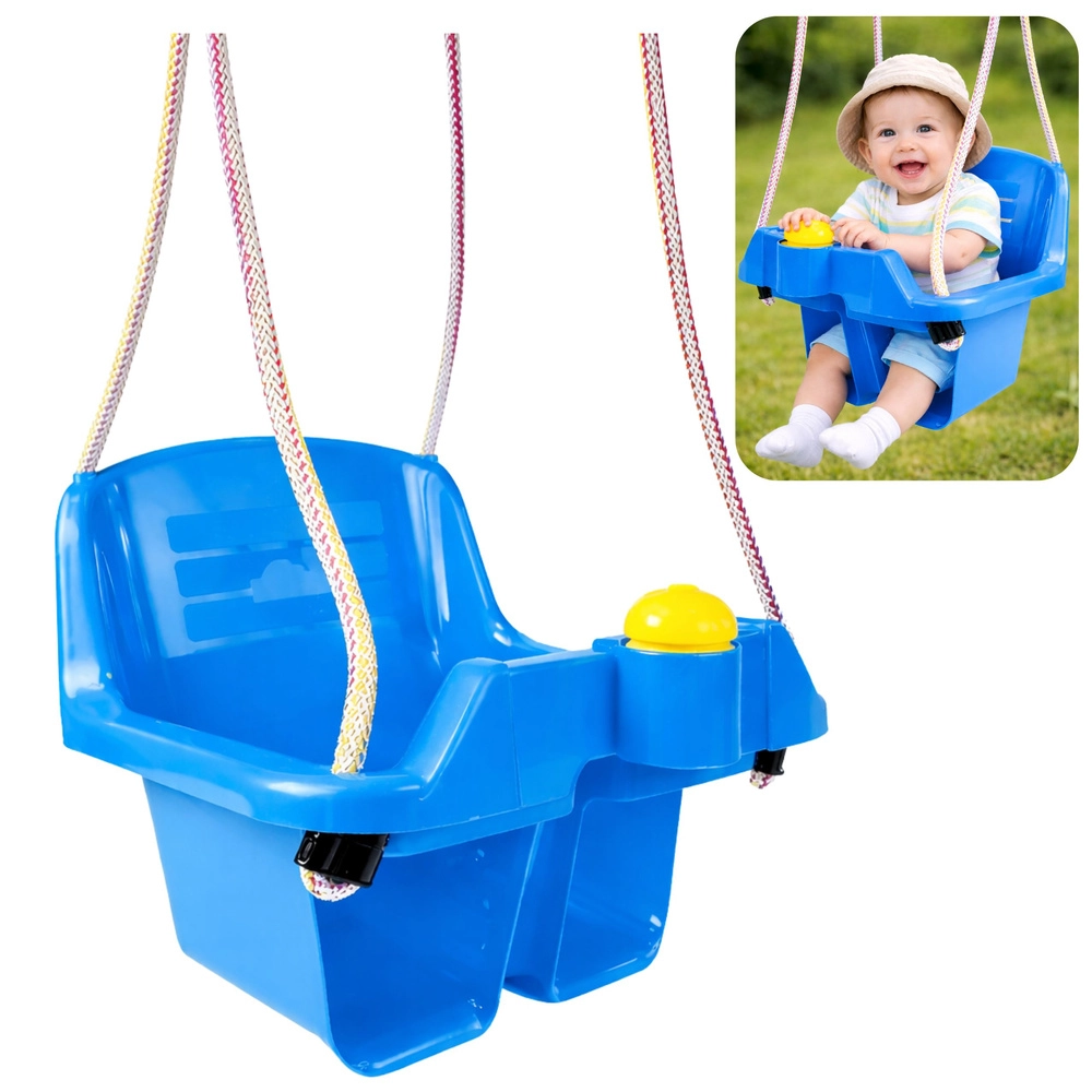 Dětská kyblíková houpačka modrá