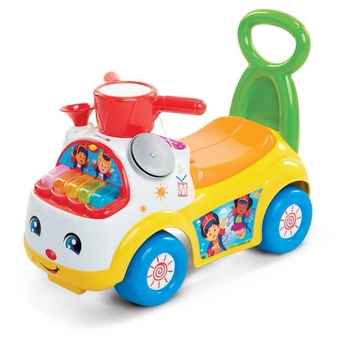 Levně Fisher-Price hudební odrážedlo Žlutá muzikantská paráda