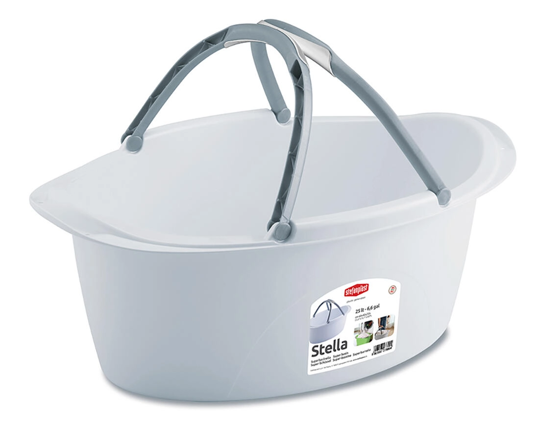 Stefanplast Dřez ovál s uchy, 25l, STELLA, mix barev