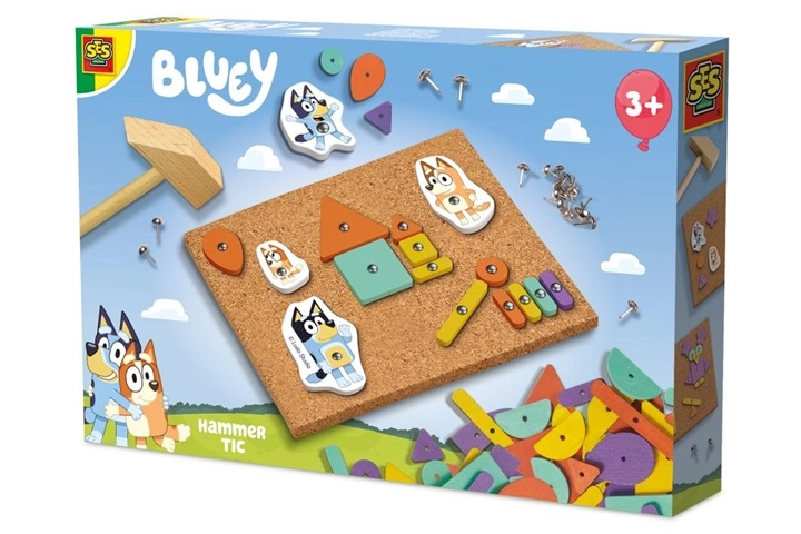 SES Creative Bluey kreativní korková tabulka s kladívkem