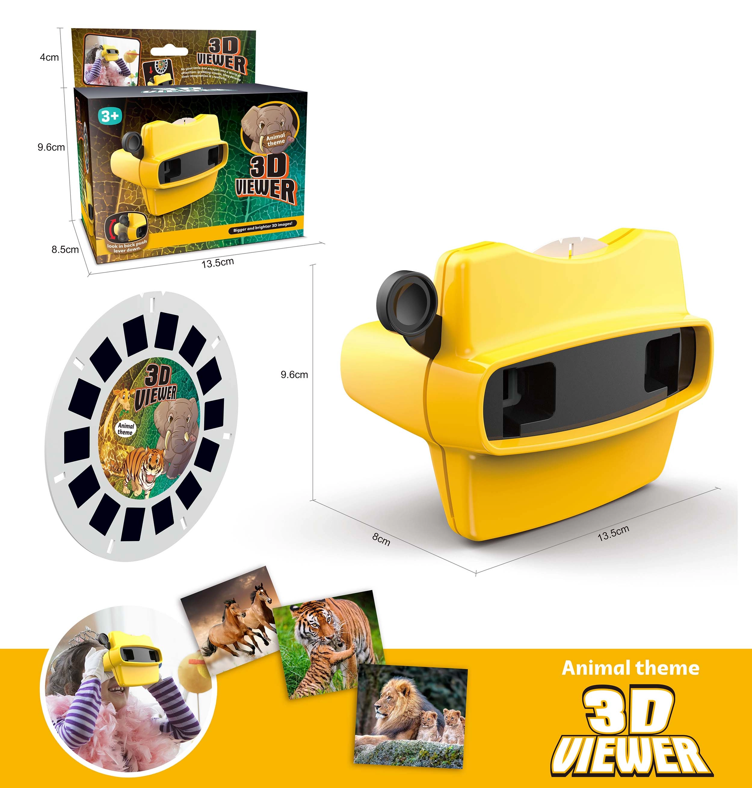 Levně 3D brýle Safari pro děti 13,5 × 8 × 9,6 cm
