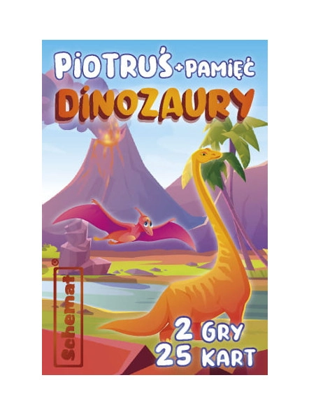 Karetní hry Piotruś a pexeso – dinosauři