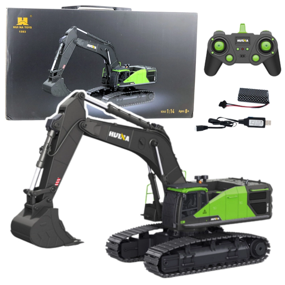 RC pásové rypadlo HUI NA 1:14 zelené