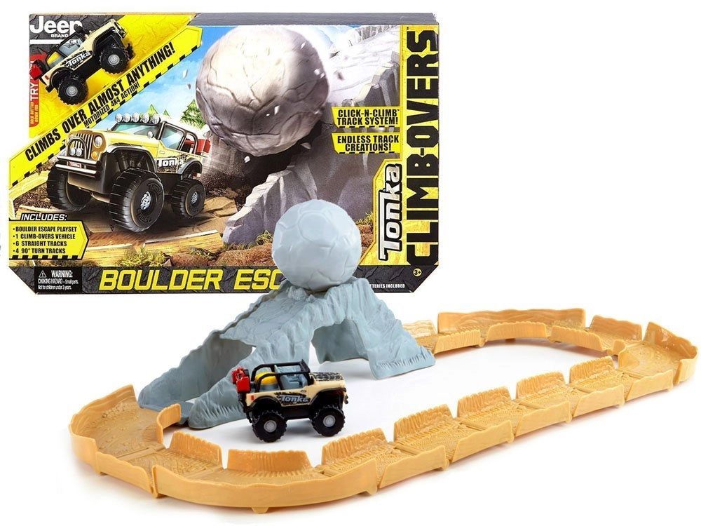 HASBRO dráha Tonka Boulder Escape a auto JEEP