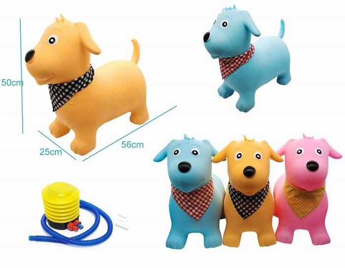 Skákací gumový pejsek s pumpičkou