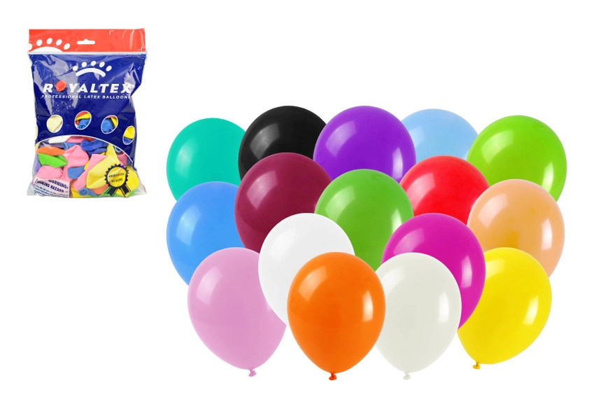 Pastelové balónky 25 cm, mix barev, 100 ks