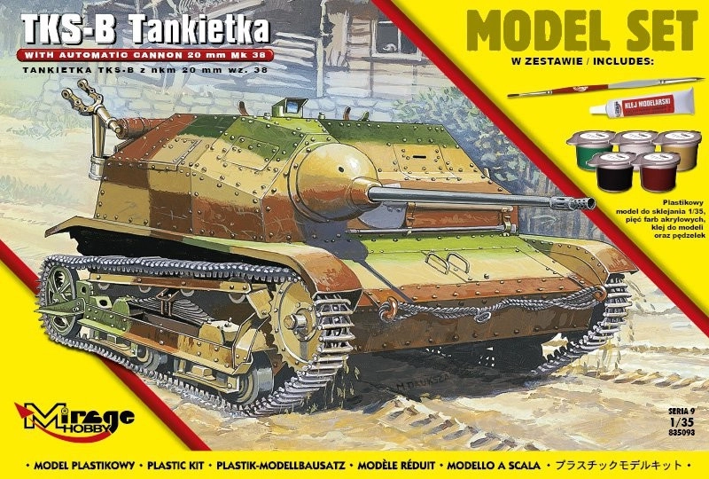 Levně Tks-b polská tanketka s kanónem nkm 20 mm wz. 38 stavebnice 1:35