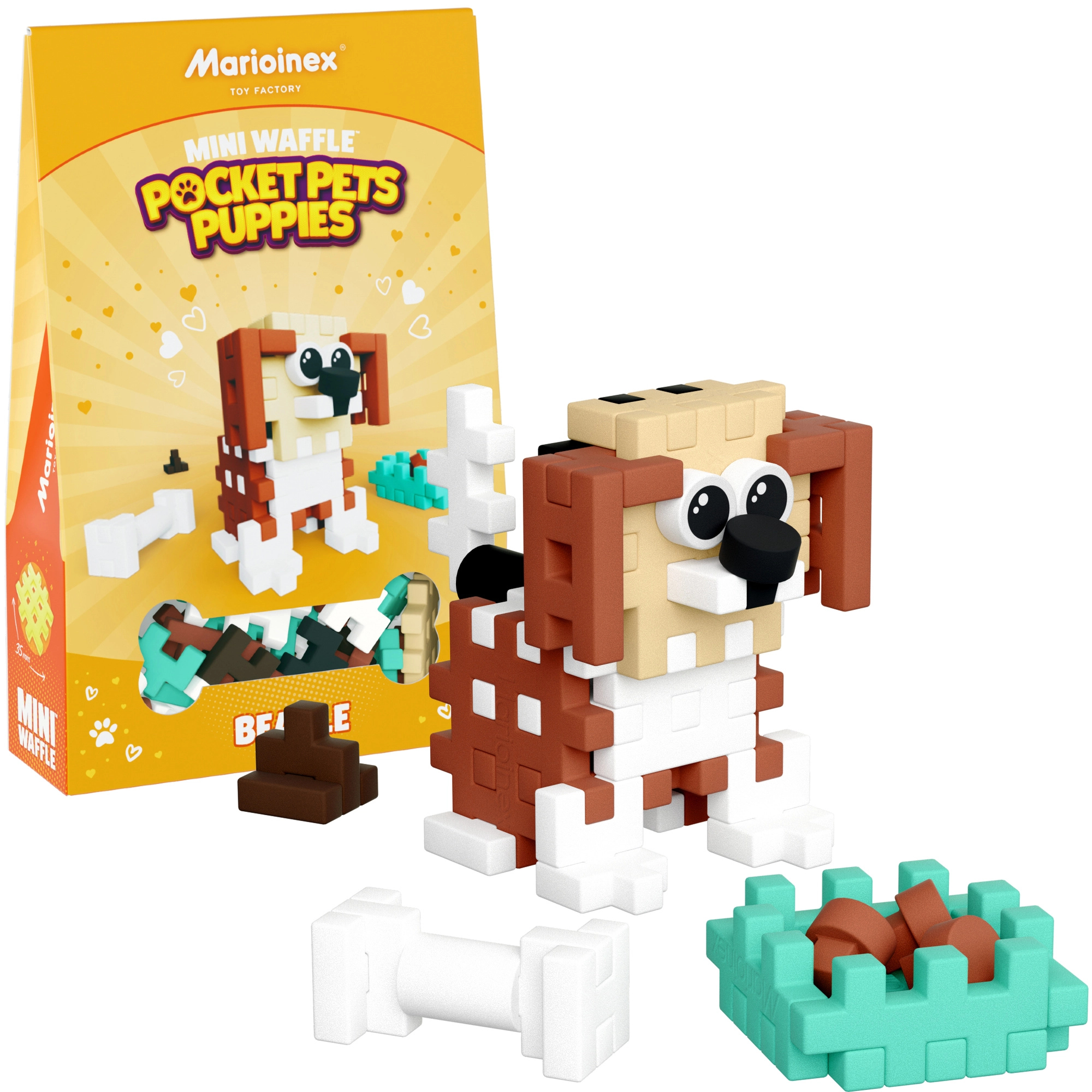 Stavebnice Mini Waffle Pocket Pets – bígl