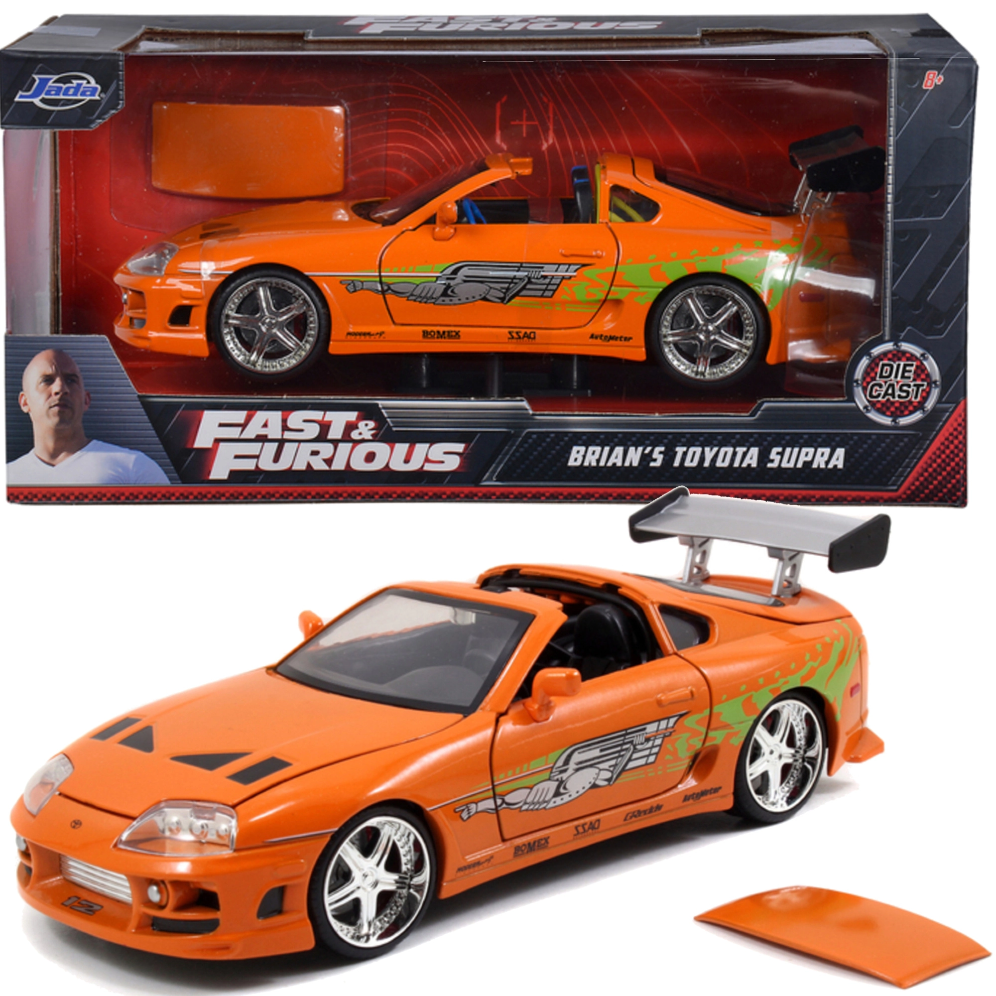 Toyota Supra Fast & Furious kovový model 19 cm
