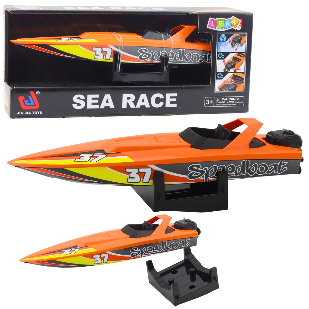 Natahovací motorový člun do vody – oranžový