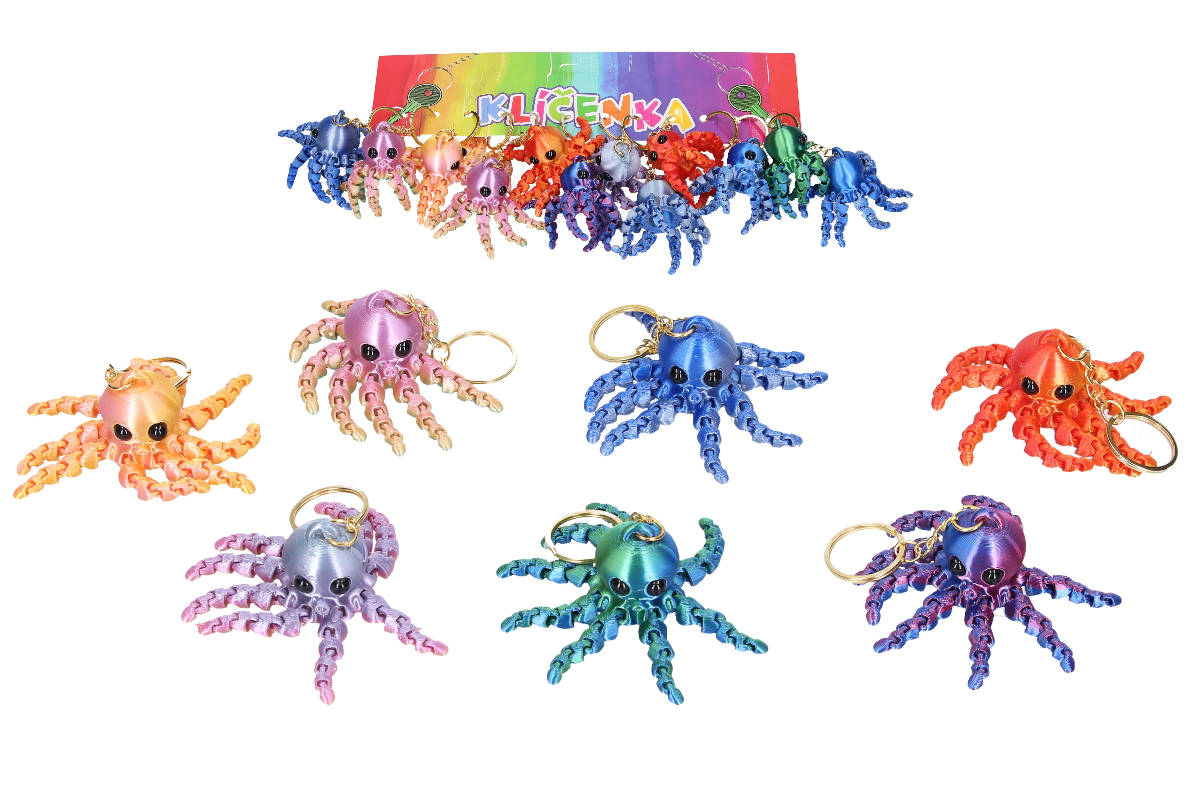 Klíčenka 3D chobotnice