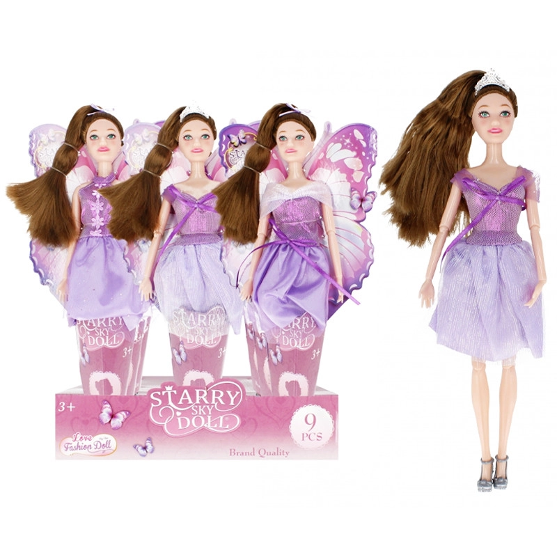 panenka ve fialových šatech 29 cm