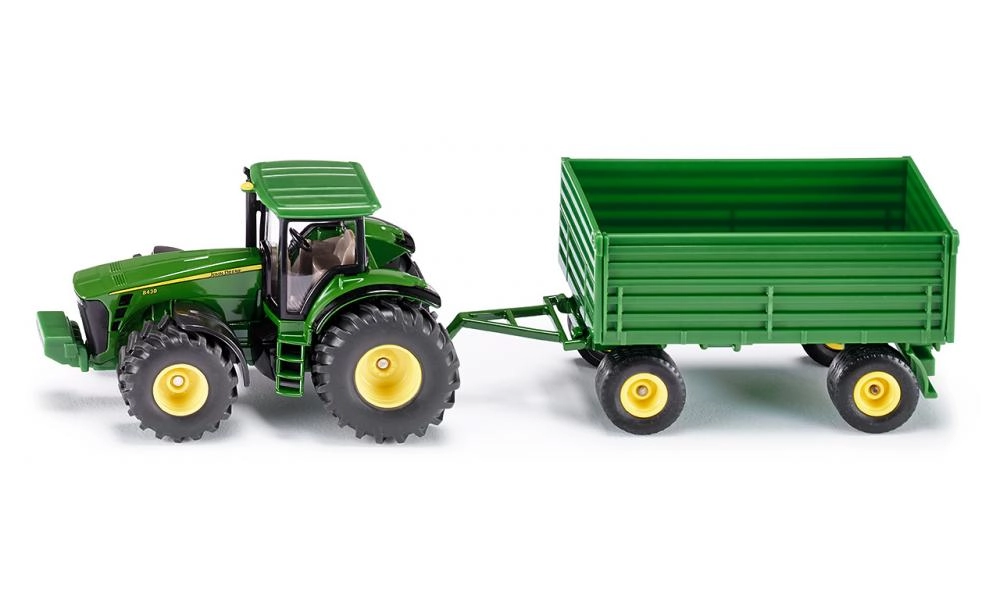 SIKU Farmer - traktor John Deere s vlekem, 1:50