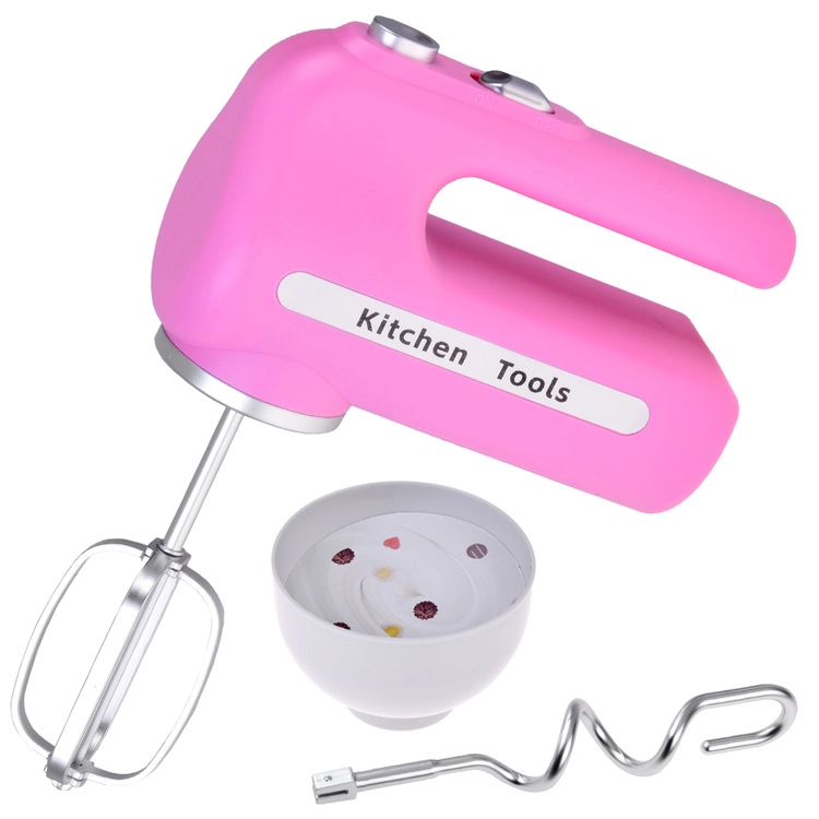 Interaktivní růžový dětský mixér s miskou a 2 nástavci