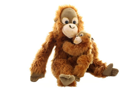 Plyšový orangutan s mládětem