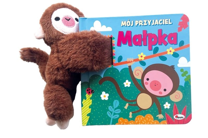 Můj přítel opička – kartonová knížka s plyšovou maskotkou