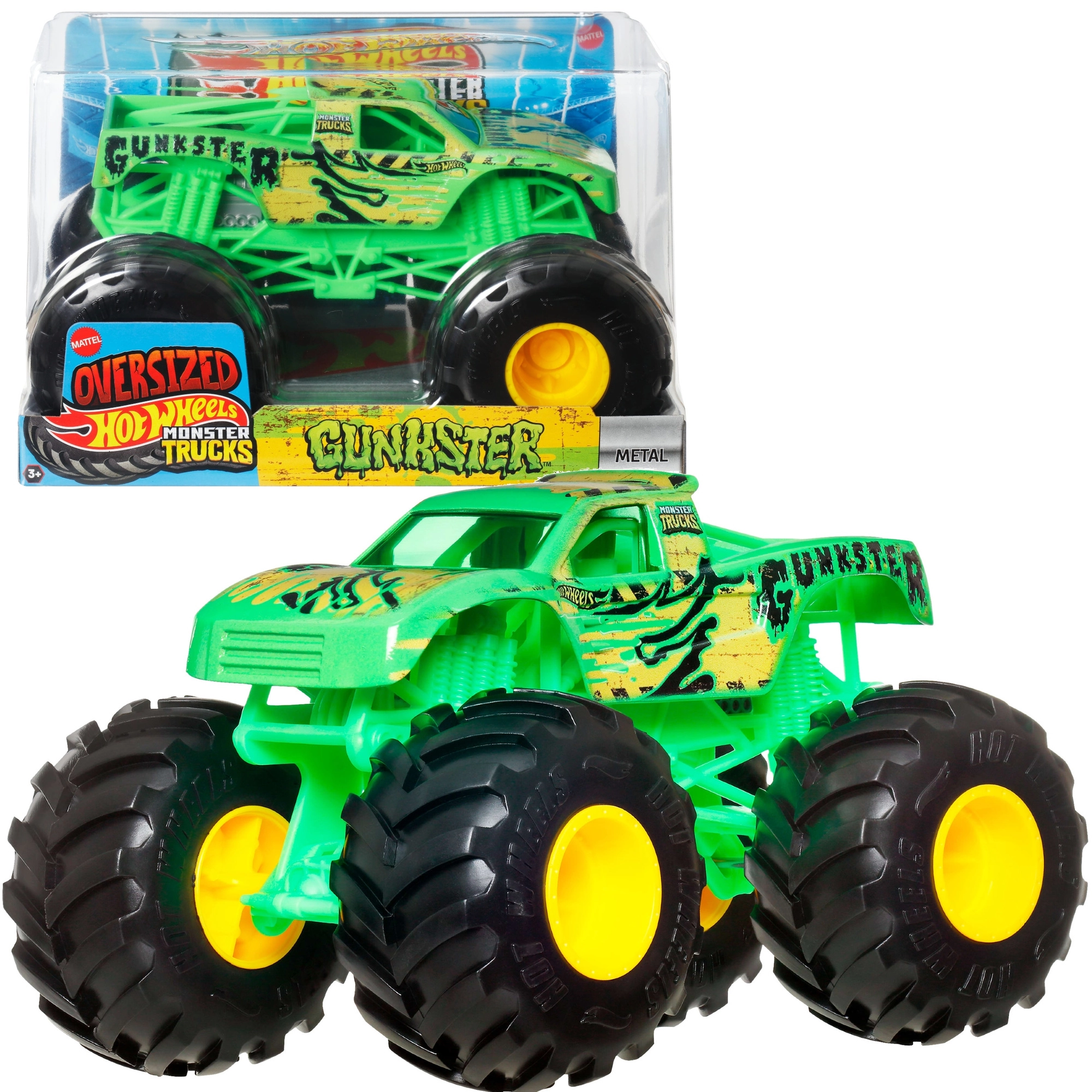 Hot Wheels Monster Trucks Gunkster 21 cm - 1 kus