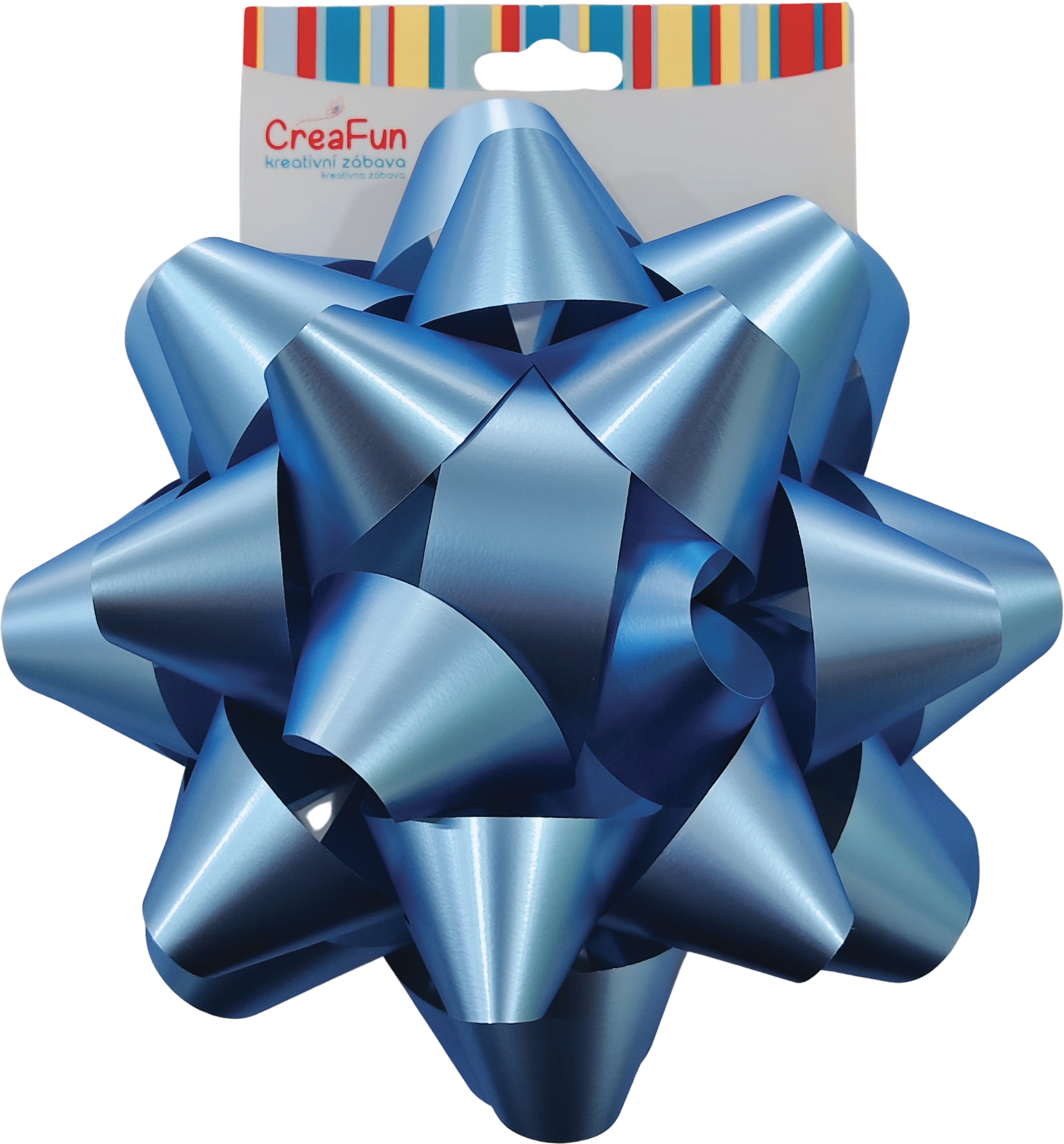 Mašle na dárky modrá 20 cm