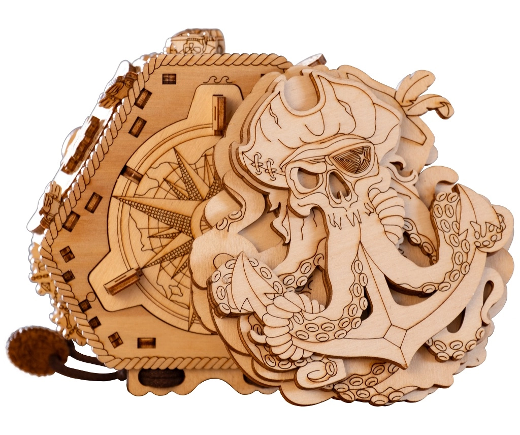 EscapeWelt 3D dřevěný hlavolam Blackbeard's Compass