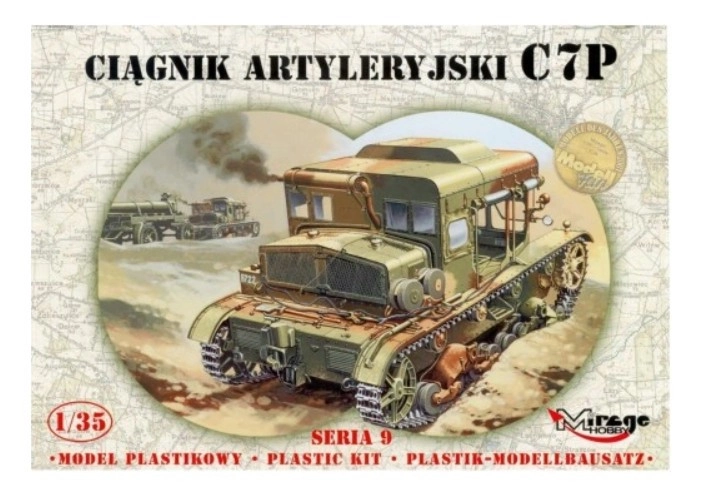 Plastikový model dělostřeleckého traktoru C7P