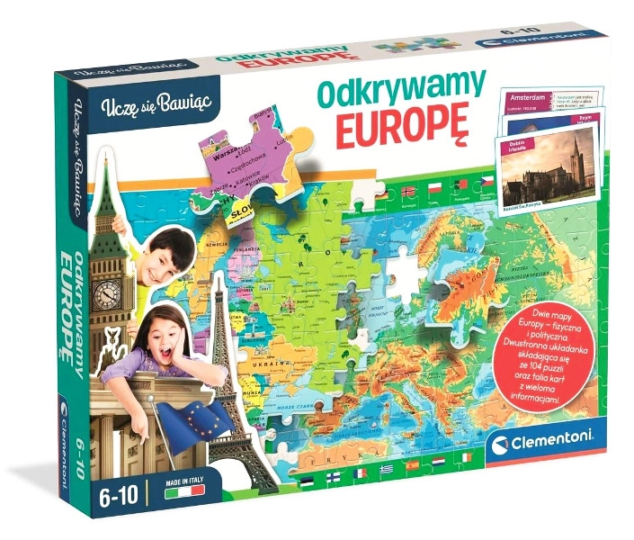Objevujeme Evropu – oboustranné puzzle a vzdělávací karetní hra