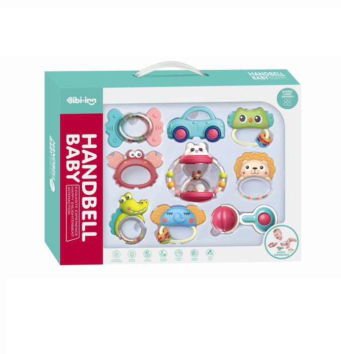 sada chrastítek a kousátek pro miminko, 9 ks