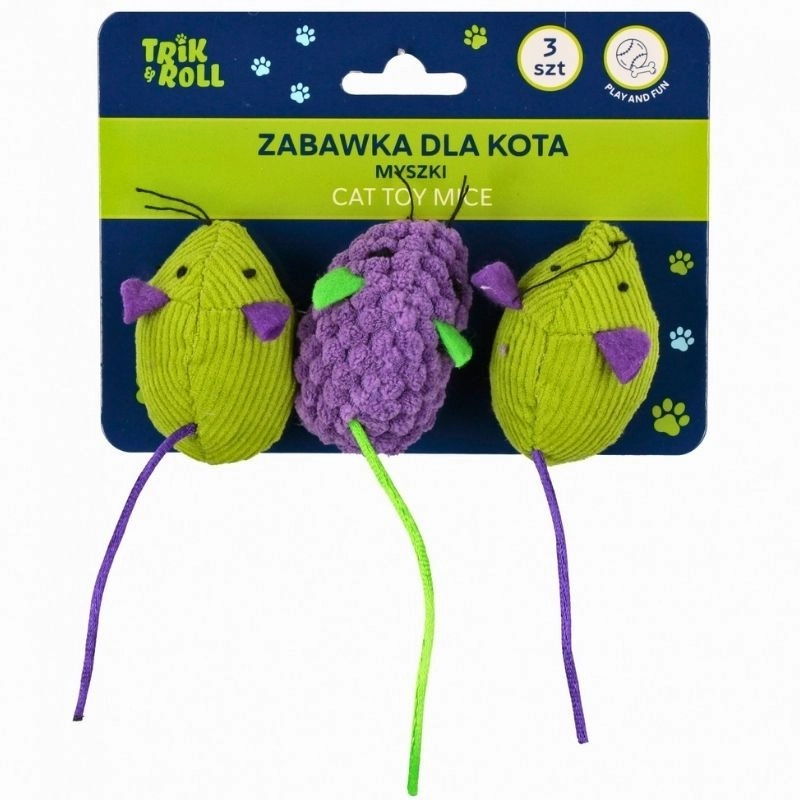 Hračka pro kočku myšky 3 ks