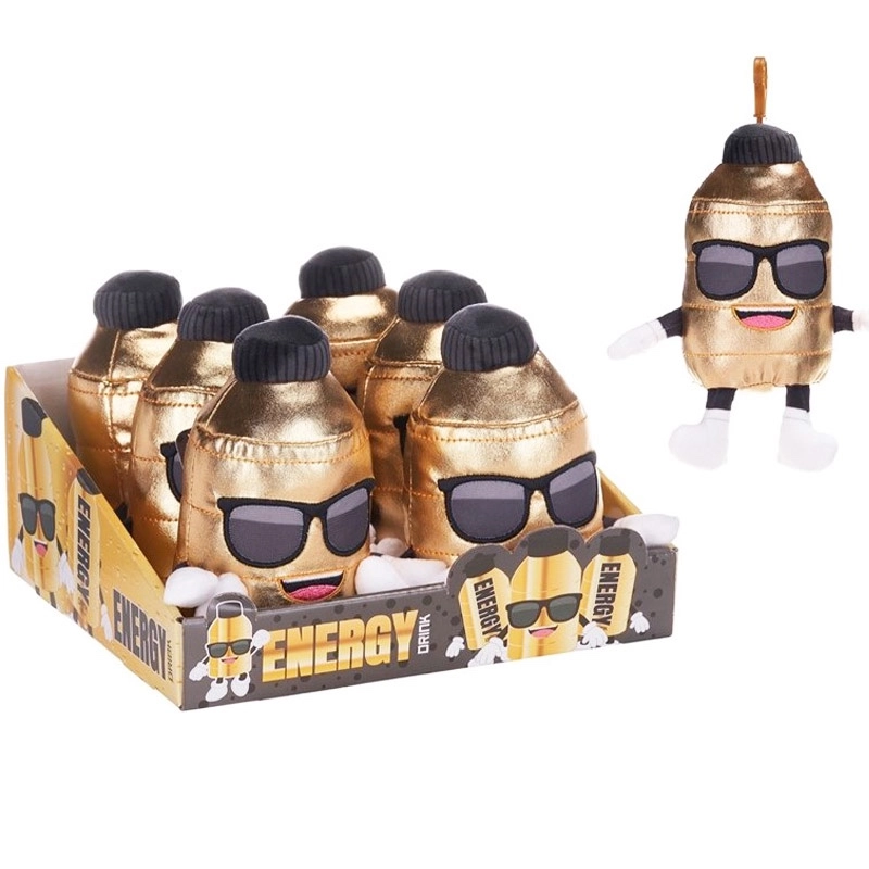 Plyšový přívěsek bubble tea s kovovým klipem