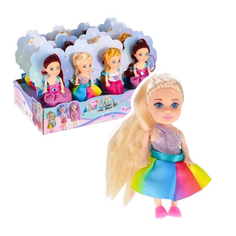 malá panenka rainbow – sběratelská mini panenka 10 cm, mix variant
