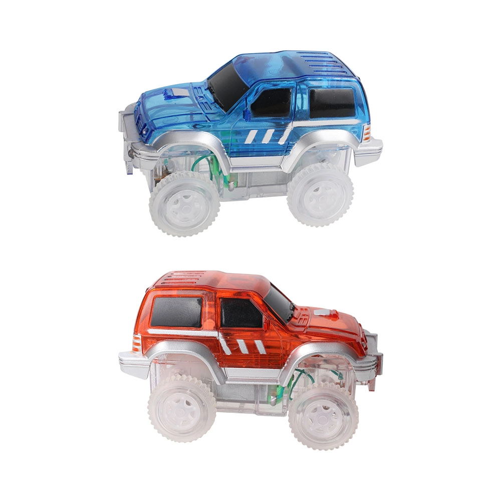 Levně Cleverclixx Svítící auto k závodní dráze - červené