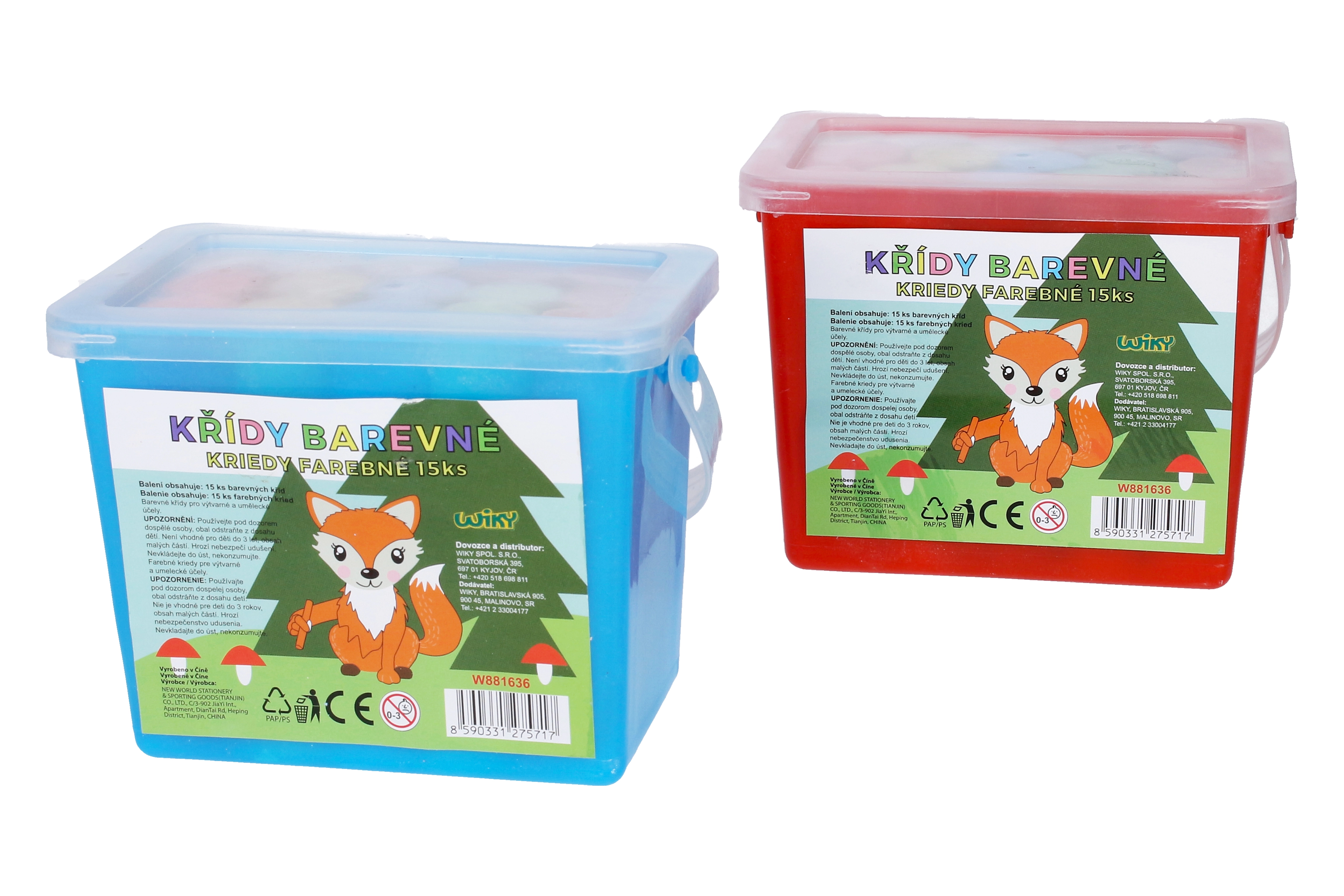 Levně wiky Křídy barevné 15ks 57780