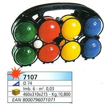 Levně Petanque sada – 8 plastových koulí s prasátkem