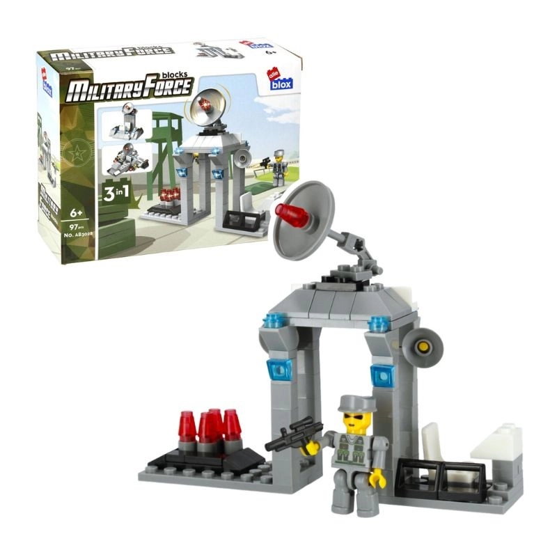 Stavebnice AlleBlox Military 3v1, 97 dílků
