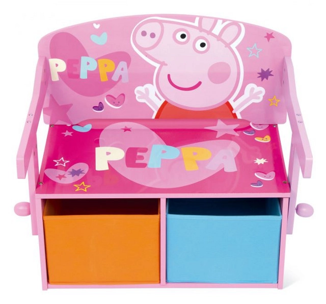 Peppa Pig dětská lavice 3 v 1 (lavice, psací stůl a box na hračky)
