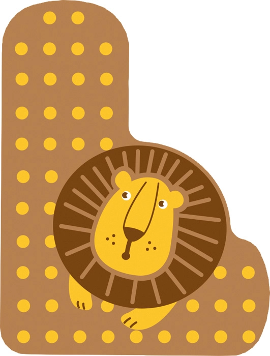 Small foot Dřevěné písmeno L