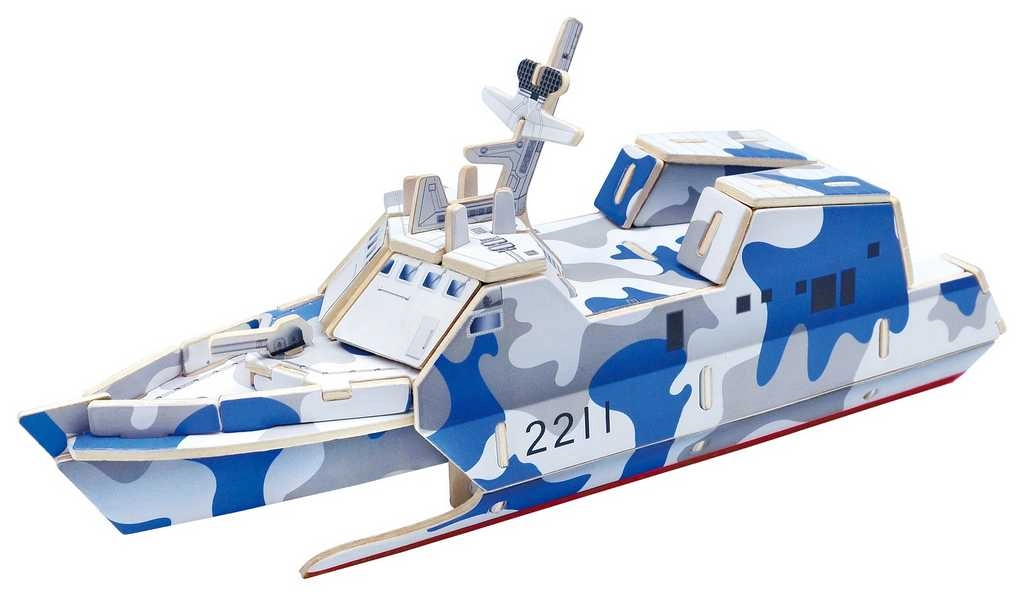 Levně RobobTime dřevěná skládačka útočná loď typ 022