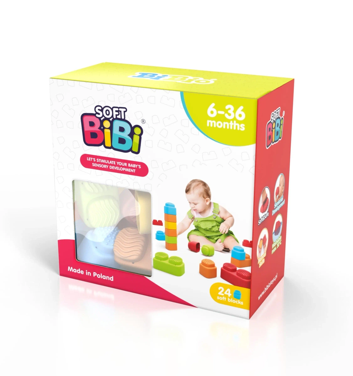 Senzorické měkké kostky Soft BiBi 24 dílů