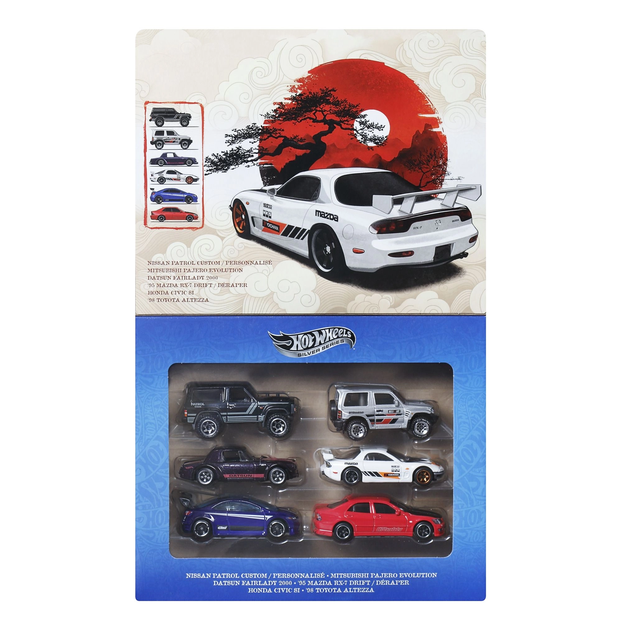 Hot Wheels silver series Streets of Japan – sada angličáků 1:64