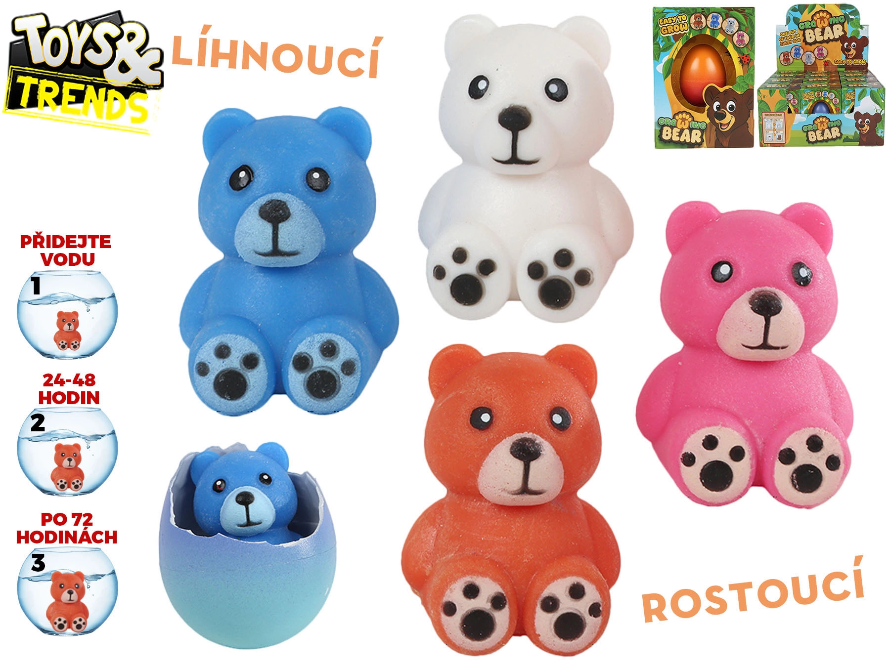 Líhnoucí a rostoucí medvídek do vody TOYS&TRENDS